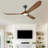 3-Blade Indoor Smart Ceiling Fan with Light and Remote/APP Control,3 LED Colors,6 Speed Noiseless DC Motor,Timer-1529255-1529254