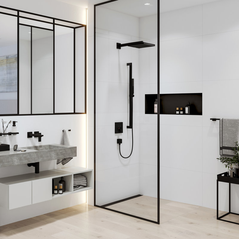 hansgrohe Pulsify E Showerarm E,15", Matte Black