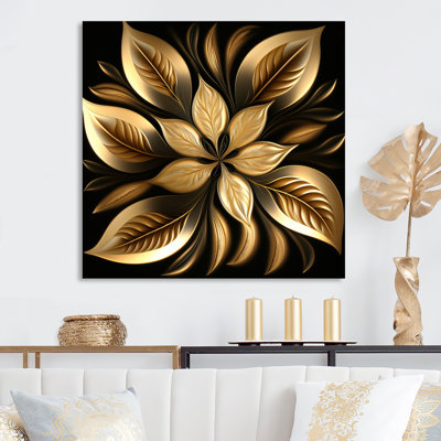 Longfellow " Golden Lily On Black III "