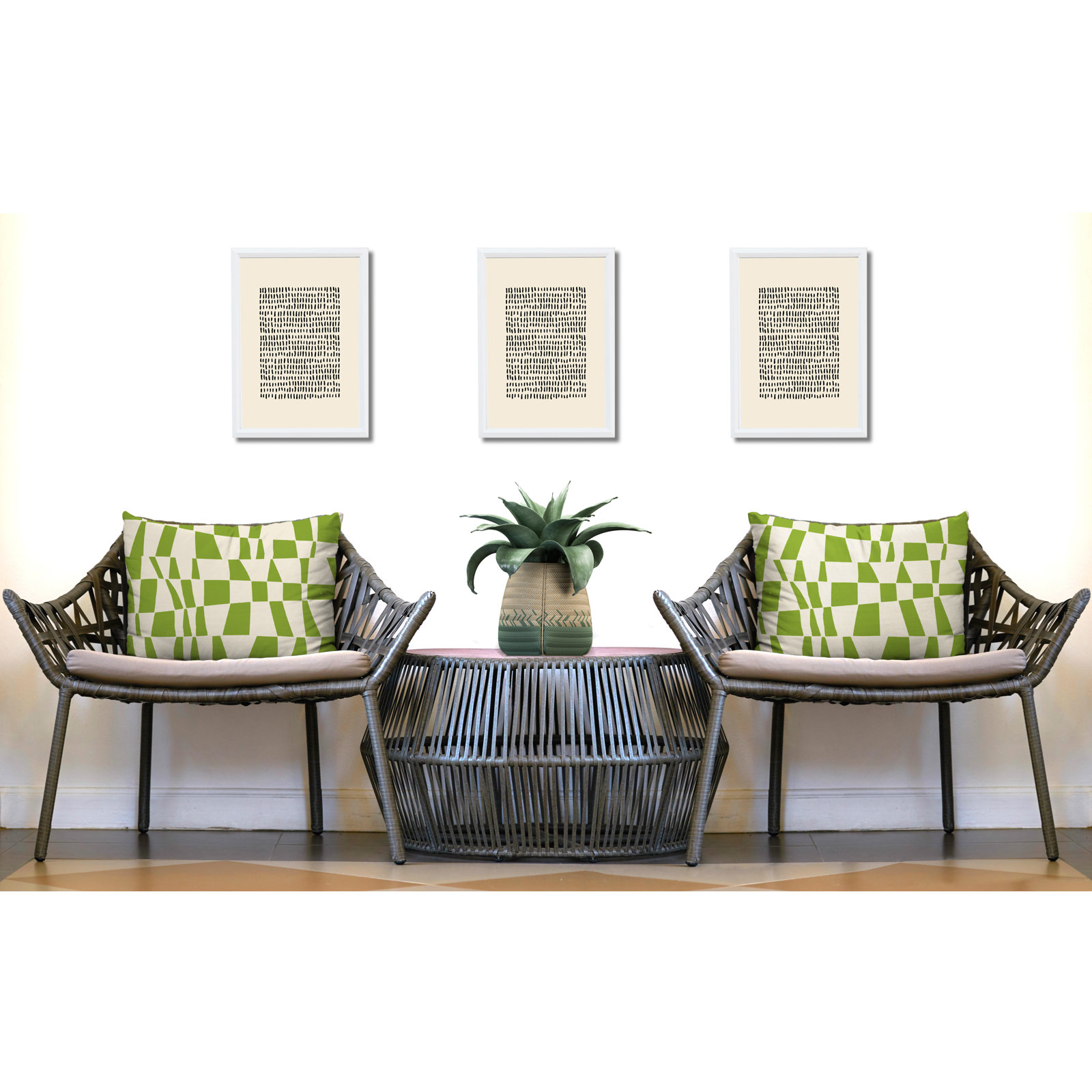 20" x 14" Throw Pillow, Chartreuse