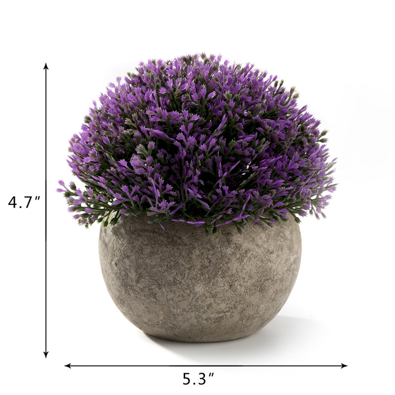 5.3'' Faux Foliage Topiary in Pot