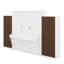 Lit escamotable double pleine grandeur avec placard, tiroirs et table