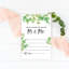 «Eucalyptus Greenery» Conseils de mariage et vœux de mariage pour les mariés, paquet de 56