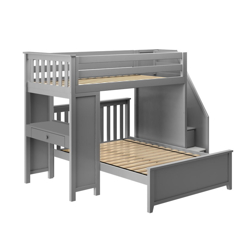 Lit superposé simple au dessus d'un lit double Liles par Sand & Stable, Gris