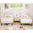 Aldora Twin Size Set Platform Bed with Adjustable Teddy Fabric Headboard-377145547