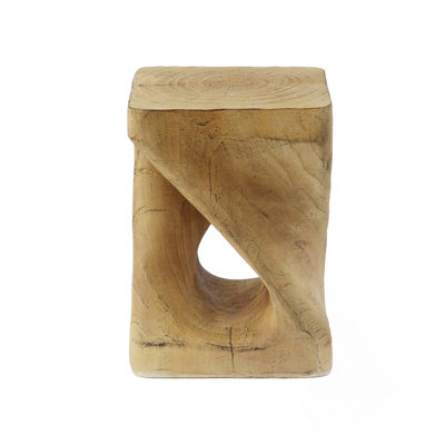 Twist Shape Side Table With Spiral Design