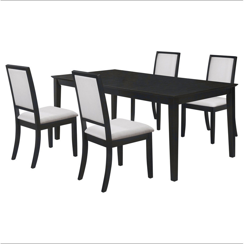 Daniela Black 5-piece Dining Set, 5