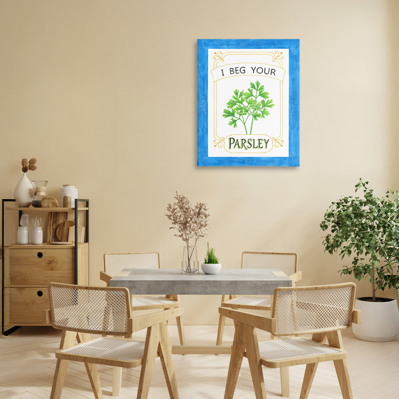 I Beg Your Parsley Canvas, conception par Lara Beeston, H 20 po x l 16 po