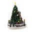 Accessoire de village de Noël animé - Père Noël décorant un arbre sur une grue