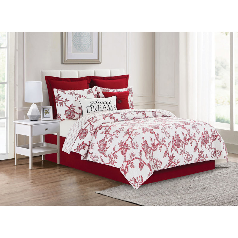 Solid Red Cotton Euro Sham