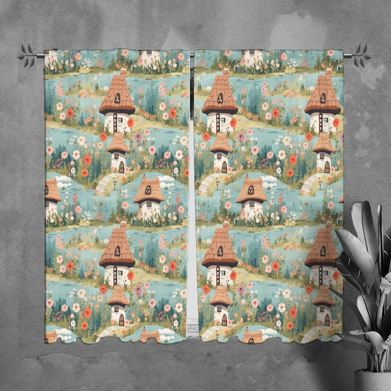 Telia Polyester Room Darkening Curtain Pair, L 40 po x L 82 po