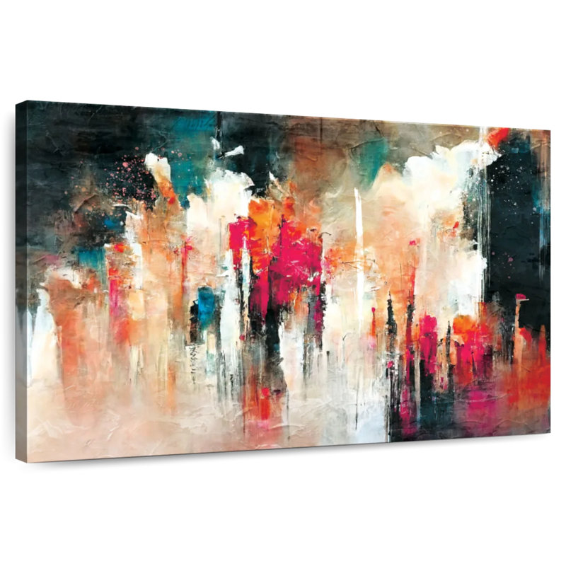 Teintes abstraites d'automne, H 16 po x l 24 po
