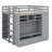 Loft Bed With Drawers, Shelves And Light-983247484
