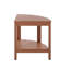Banc de douche d'angle avec rangement, tabouret de salle de bain imperméable HIPS à 2 niveaux, largeur 40 cm, aspect bois, étagère d'angle antidérapante pour salle de bain, baignoire, spa, teck-741403997