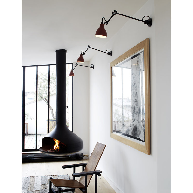 Lampe avec bras pivotant 1 lumière Lampe Gras, Rouge