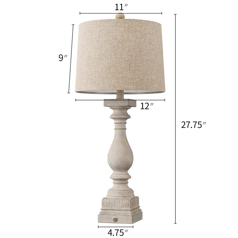 Lampe de table USB en résine Byrine
