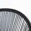NUSA OUTDOOR PATIO WICKER CHAIR, BLACK PE RATTAN & IRON FRAME, SET OF 2