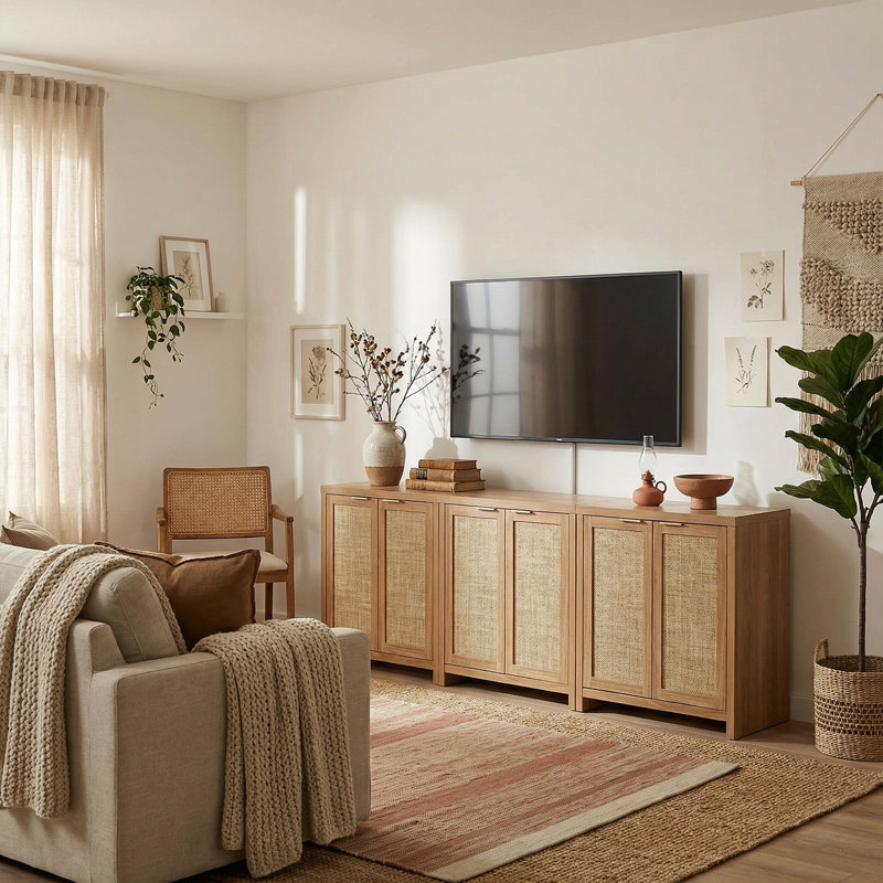 Dearbhaile 94.5" Sideboard, Natural Oak