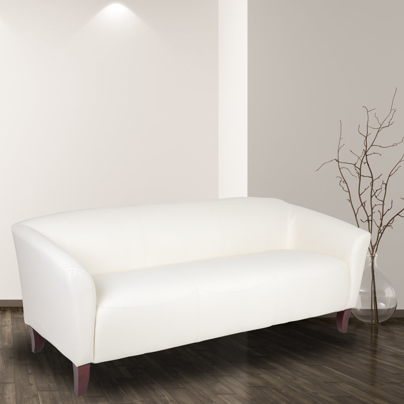 Canapé Hercules Imperial Series LeatherSoft avec pieds en bois de cerisier, Blanc