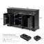 Grande armoire-buffet 55 po avec tablettes et portes, table basse de cuisine moderne en bois-65254415