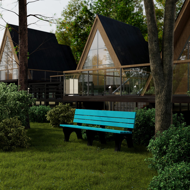 Banc Heritage Park, 6 pi, Bleu / Noir