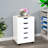 FixtureDisplays® 17 X 15 X 25" 5-Drawer Cabinet, White Bedside Table Nightstand, Slide Drawer, Easy Mobility on Wheets 10200