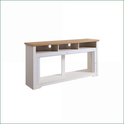 Electric Fireplace 60” TV Stand for 70” TVs, 50” Smart Fireplace, Cream White | Vent Free | Tempered Glass+Stainless Steel+MDF