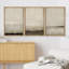 «Misty Horizons Tranquil Scenery In Mon monochrome Abstract», 3 pièces-99077815-99077817