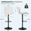 Ensemble de 2 tabourets de bar pivotants réglables en cuir synthétique avec dossier et repose-pieds 22,2 à 31 po-1370765270