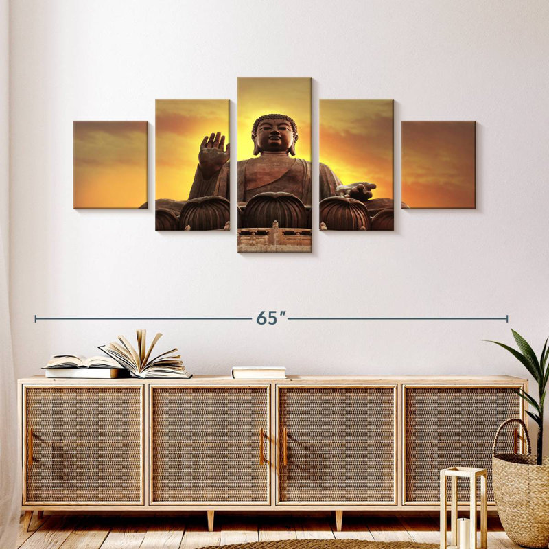 Lantau Island Buddha, 24" H x 55" W