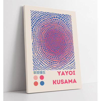Yayoi Kasuma Poster, purple spiral Canvas Wall Art Print 