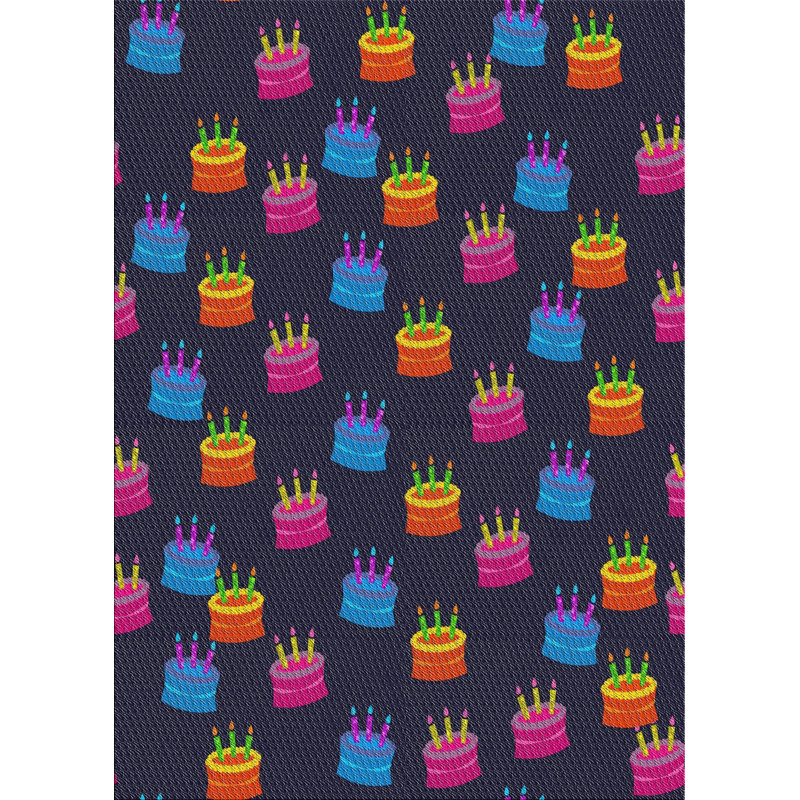 Bleu Cynthia/rouge/noir Tapis décoratif, Rectangle 8 pi x 12 pi