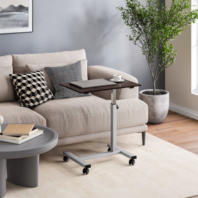 airLIFT 23.6'' W Adjustable Height Rolling Laptop Desk Overbed Stand with Wheels