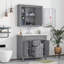 Meuble-lavabo de 36 po avec lavabo supérieur, armoire à miroir, armoire de rangement moderne avec 2 portes à fermeture douce et 2 tiroirs, meuble-lavabo simple-737511945-737511950