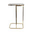Sagebrook Home 24X15" Agate Top C-Table, White/Gold-1821522421