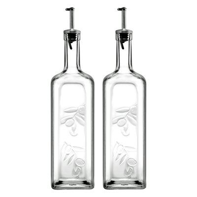 Glass Oil & Vinegar Cruet Set