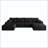 135" Cloud Sectional Sofa with Ottoman and No Assembly