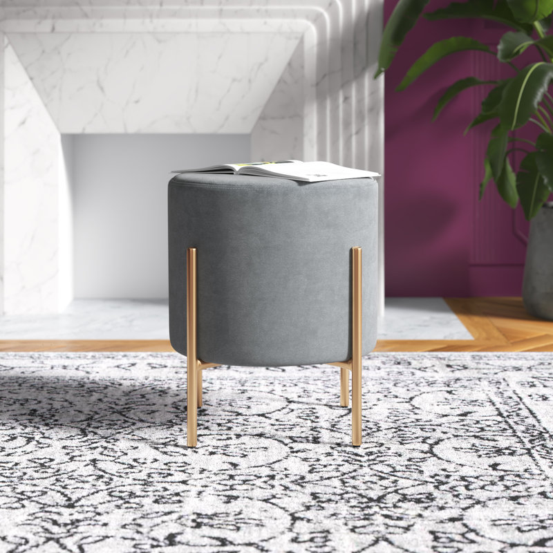 Accringt Stainless Steel Accent Stool, Grey