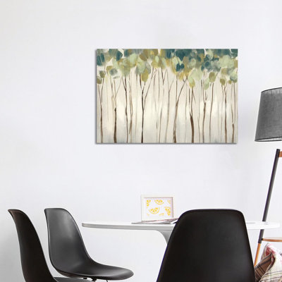 Viridian Treeline I by Jennifer Goldberger - Wrapped Canvas Painting