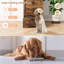 Station d'alimentation pour chien avec 2 bols surélevés en acier inoxydable, armoire de rangement pour chien à couvercle rabattable avec distributeur coulissant et organisateur de fournitures pour animaux