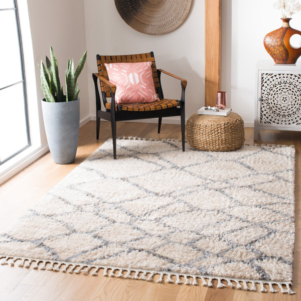 Union Rustic Triplett Fringe Shag Performance Abstract Rug | Wayfair