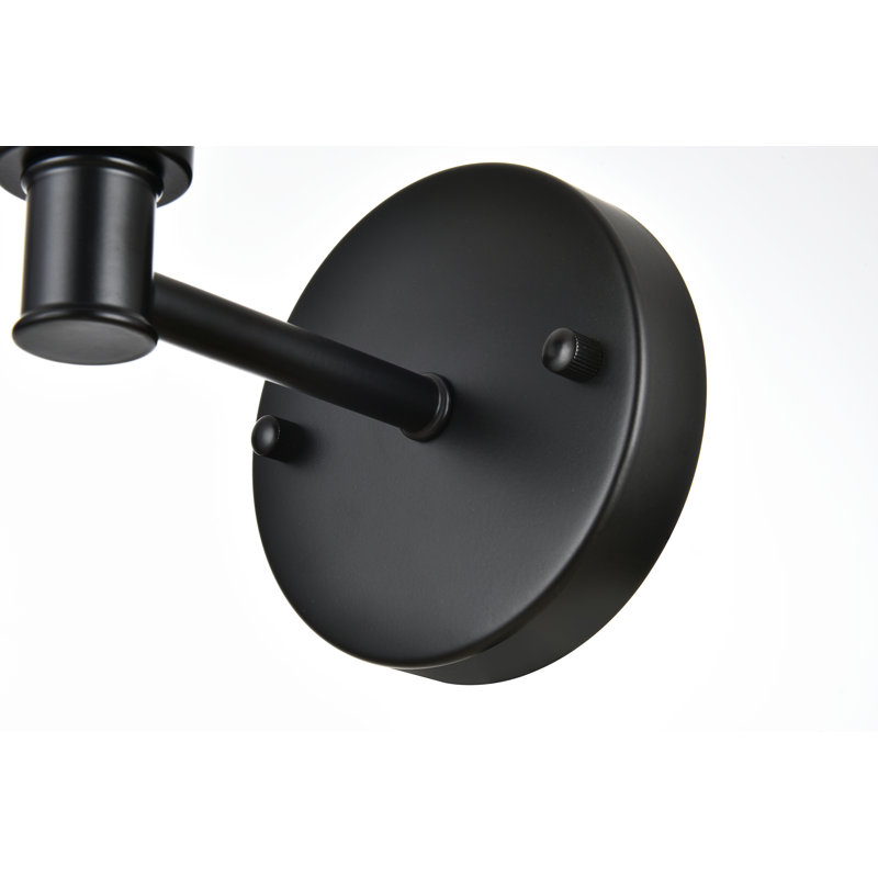 Éclairage pour meuble-lavabo Byeong, Noir, H 10 po x l 28 po x P 28 po, 3 lumières