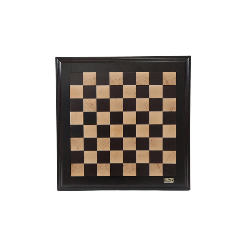 Handmade Brown/Beige Chess Board Game, 21" L x 21" W x 2.5" H