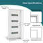 Blanc 36 po X 80 po Porte d'entrée avec ensemble de cadre en verre et vinyle Forst-121536210