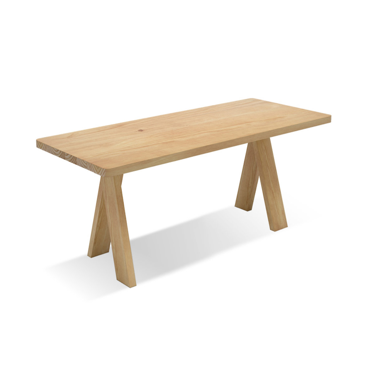 Loon Peak® Burlywood Rectangular Solid Wood Dining Table | Wayfair