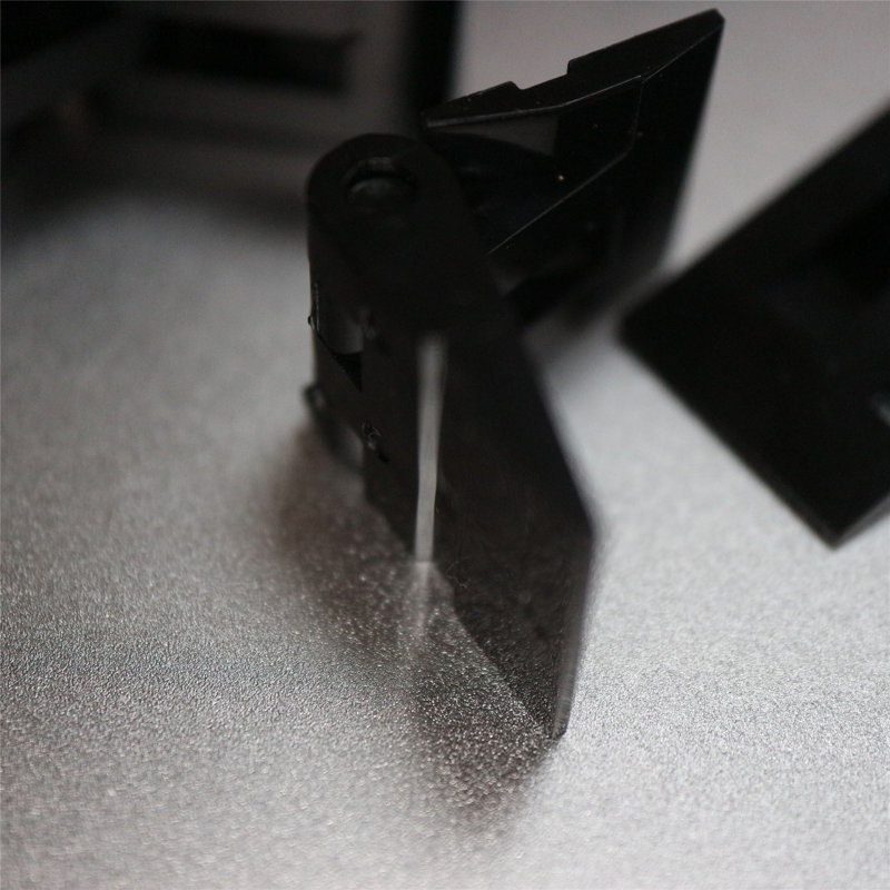 Small Miniature Micro Hinges, 39mm x 16mm, Acrylic Perspex Transparent, Black