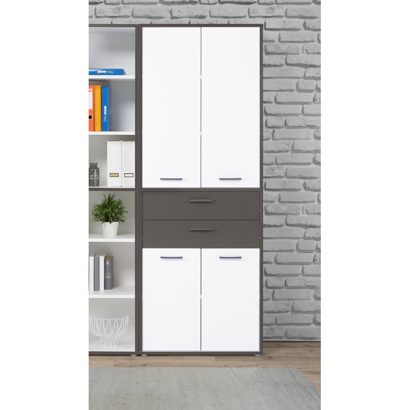 Bibeau 4 Door Manufactured Wood Wardrobe
