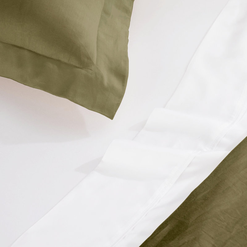Mitchell Egyptian Cotton Blend 300 Thread Count Solid Duvet Cover Set With Pillow Shams, Sage
