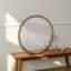 Miroir mural rond en bois massif Pellenberg