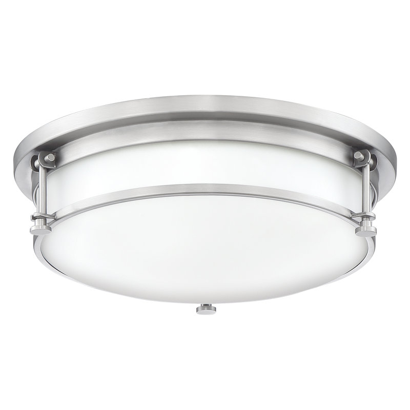 Plafonnier encastré 3 lumières 16 po, Nickel antique